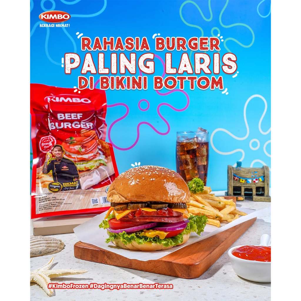 

KIMBO Daging Burger Sapi - Beef Patties Istimewa isi 6pcs - Kheiza Frozen