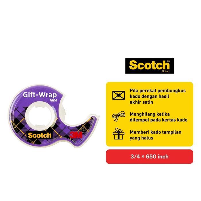 

SOLASI SELOTIP BUNGKUS KERTAS KADO SCOTCH GIFT WRAP TAPE 19MM X16.5M CAT.15 HILANG PADA KERTAS KADO