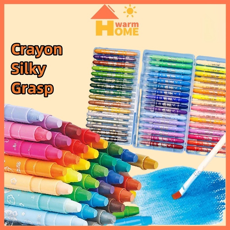 

GRASP Crayon / crayon grasp mata sedang / silky crayon / water soluble crayon 12/36/48 krayon warna