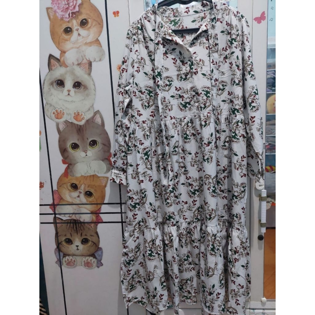Tunik putih bunga kcl