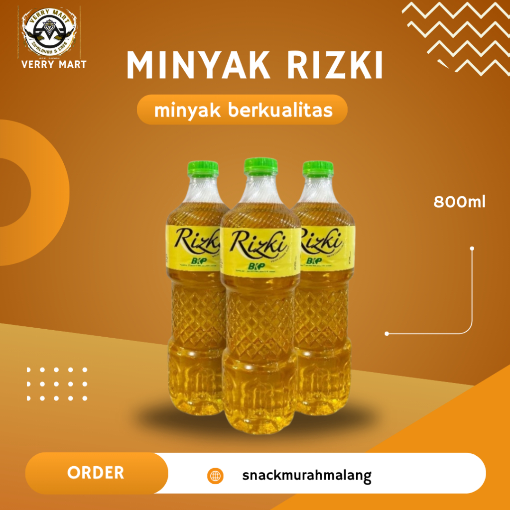 

MINYAK GORENG RIZKY 800 ml 1 Karton isi 12 pcs