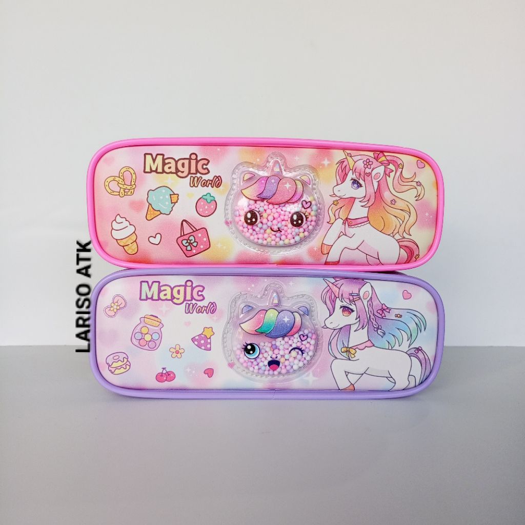 

(1 PCS) Pencil Case / Tepak Pensil XIAO LING JING Resleting Unicorn / BD-1022