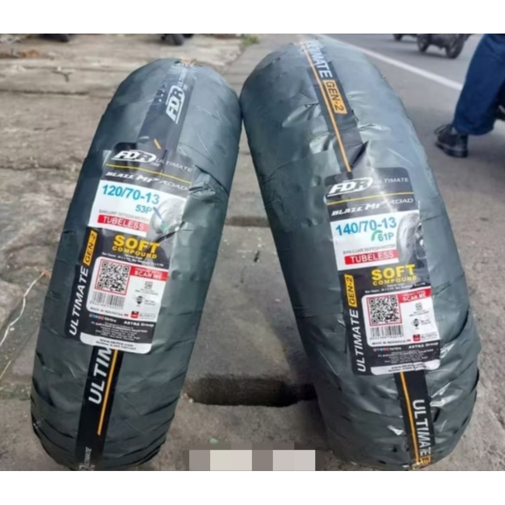 Ban FDR blaze MP road untuk n max depan ukuran upgrade 120/70-13 ban luar tubeles 120/70-13 dan 140/
