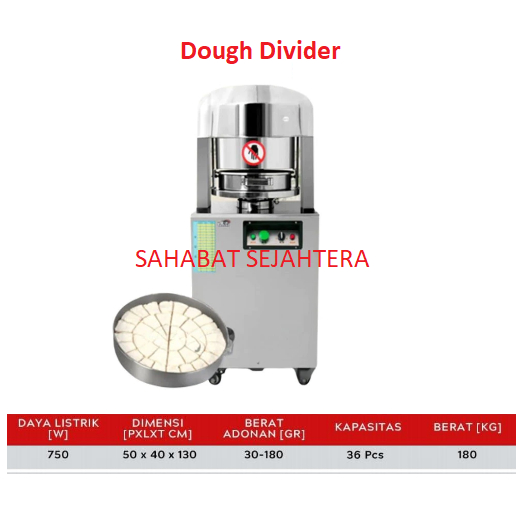 Dough Divider GM-36 - Mesin Pembagi Adonan Roti Otomatis Presisi