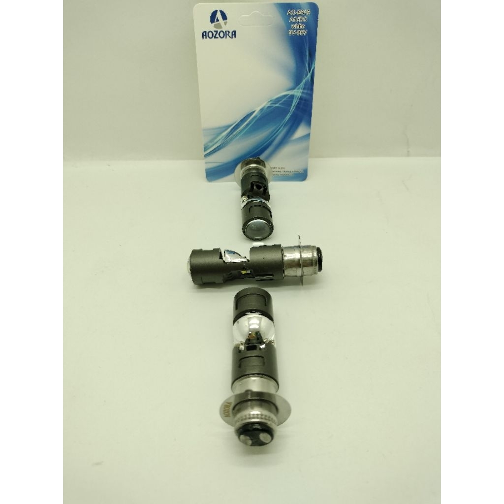 Viral  Lampu Utama Socket H6 Biled Aozora Cahaya Putih-Putih Jauh Dekat Putih Ac Dc Universal