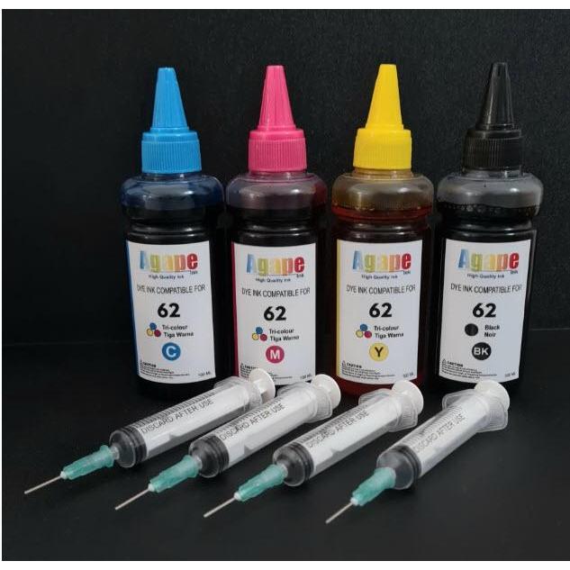 HP OFFICEJET 200 HP 62 TRICOLOR DAN BLACK COMPATIBLE REFILL