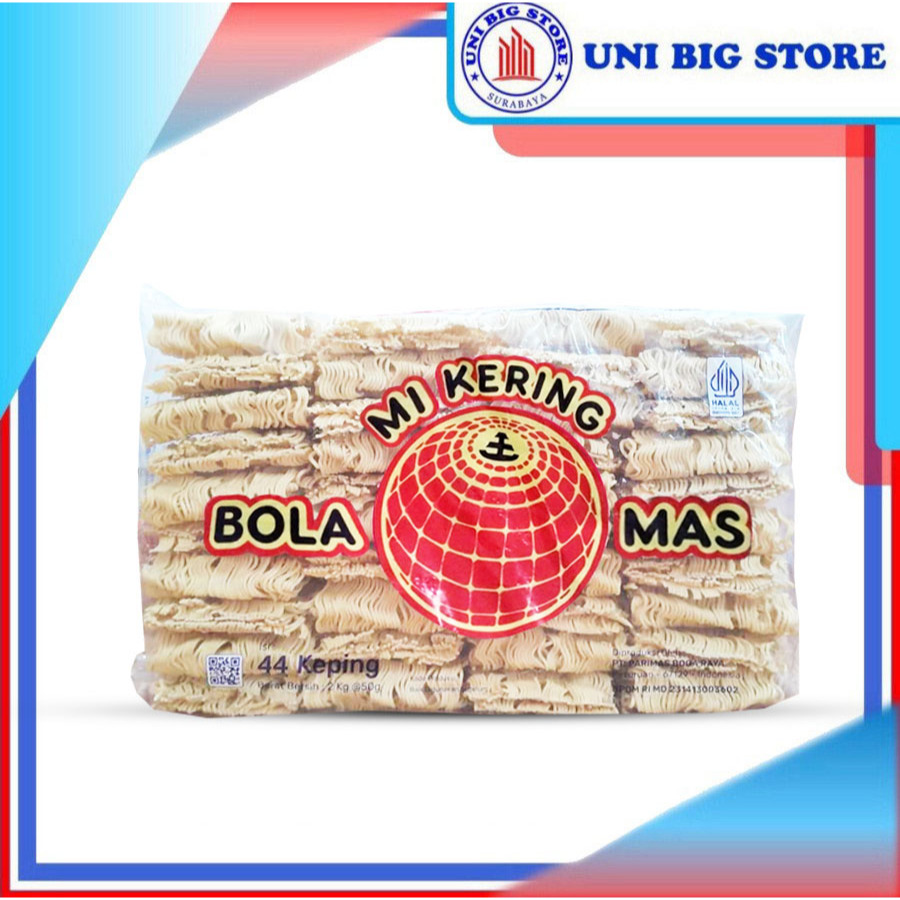 

Mie Kering Bola Mas 2.2 kg isi 44 Keping Mie