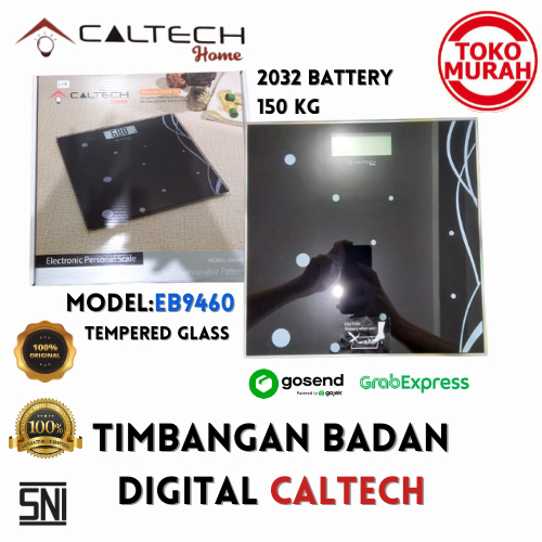 Timbangan Badan Digital CALTECH By CAMRY EB 9460 Tempered Glass 150 KG Electric Personal Scale