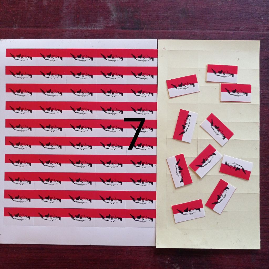 

50pcs Sticker Pipi Merah Putih Kepulauan uk20x30.
