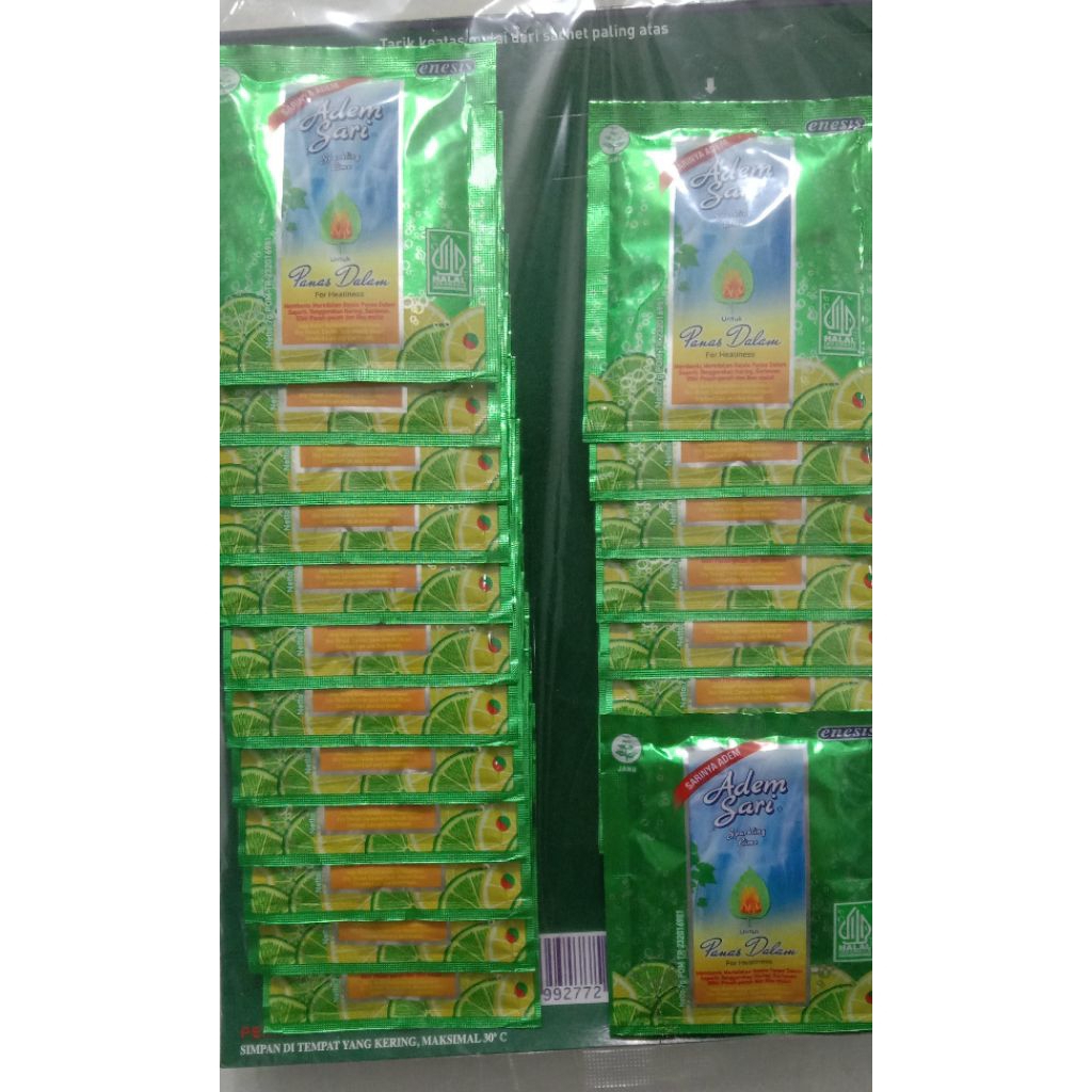 

adem sari persachet panas dalam