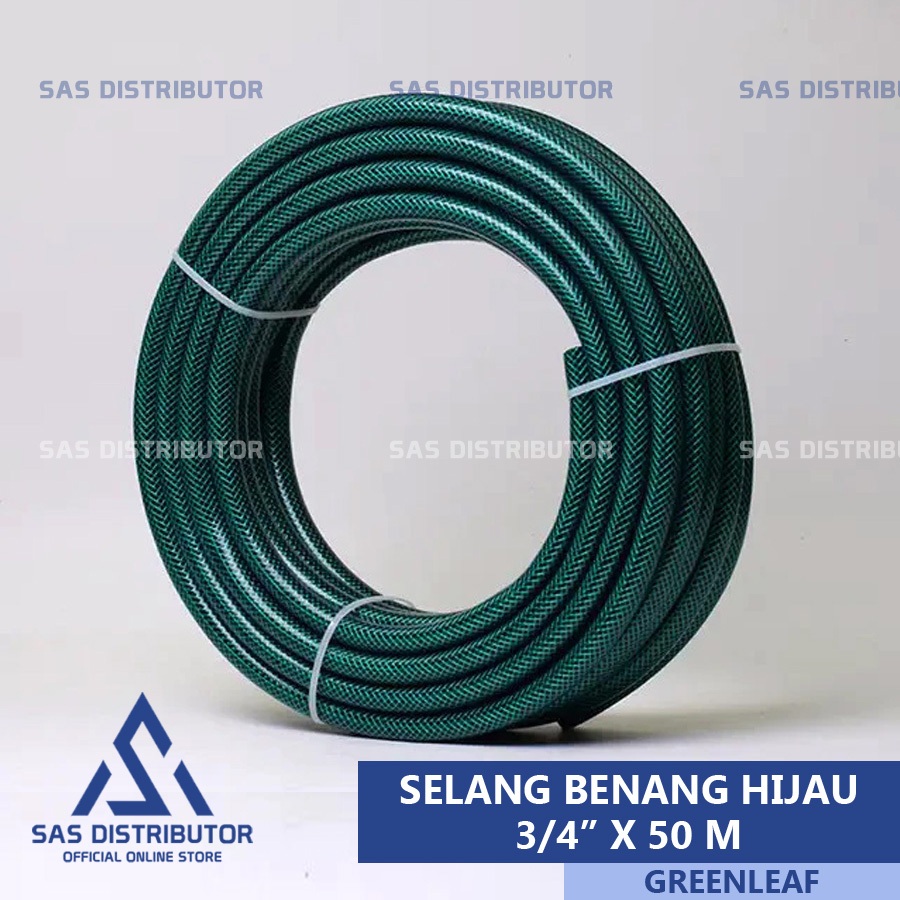 (Roll) Selang Air Hijau Benang 3/4 inch 50 Meter / Selang Taman / Selang Benang Hijau 3/4 Anti Lumut