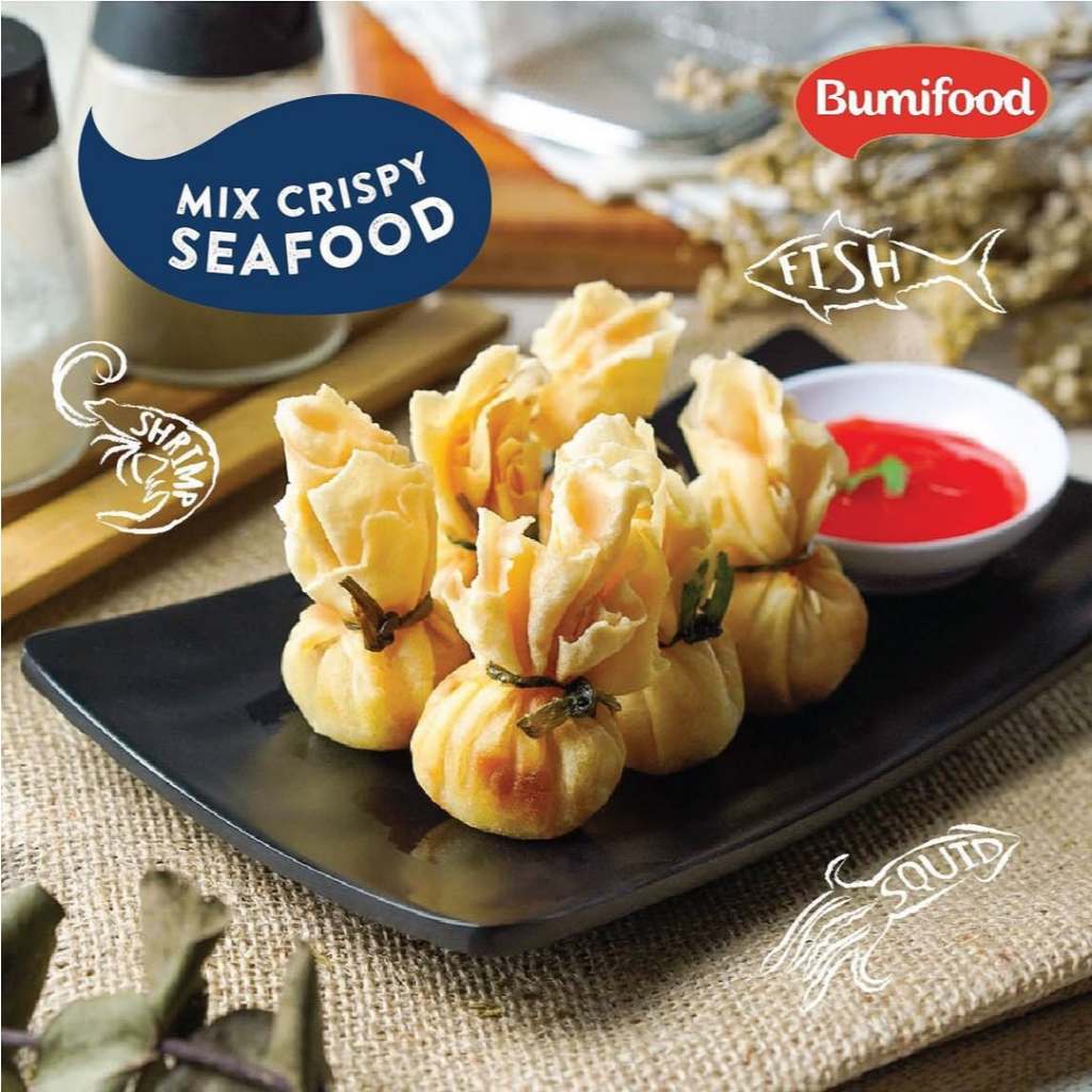 

BUMIFOOD Mix Crispy Seafood Signature - Camilan Beku 210gram isi 12pcs - Kheiza Frozen