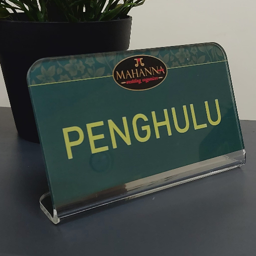 Papan Nama Meja | Papan Nama Akrilik | Papan Nama Akad Nikah | Sign Meja Akad | Dekorasi Wedding | A