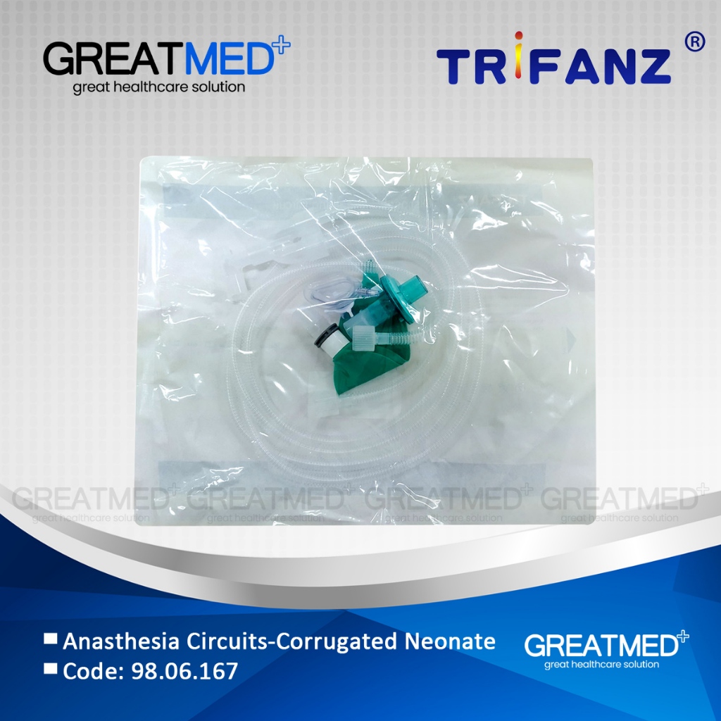 TRIFANZ - Breathing Circuit Anesthesia TYPE CORRUGATED BAYI | NEONATE | 1.8m Anasthesia Circuits-Cor