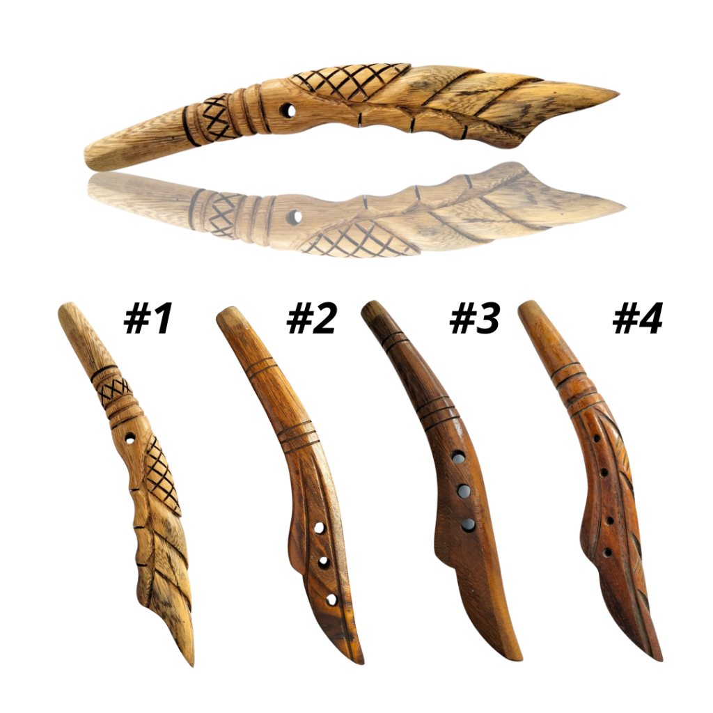 Pahul Gagang Joran timbang ukir kayu lubang 20cm