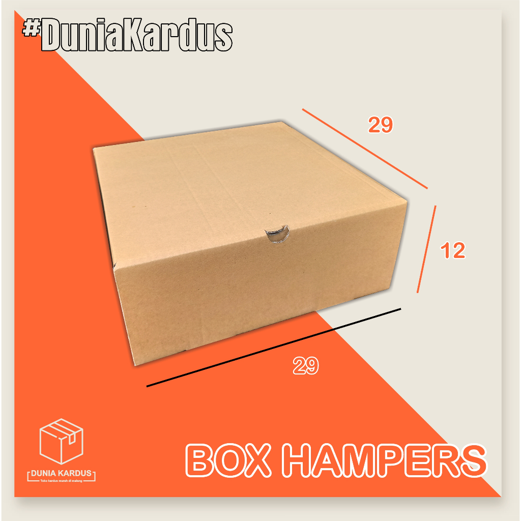 

Box Hampers 29x29x12 cm | BOX HAMPERS | BOX PACKING | BOX KADO | BOX Murah | BOX SOUVENIR |KEMASAN
