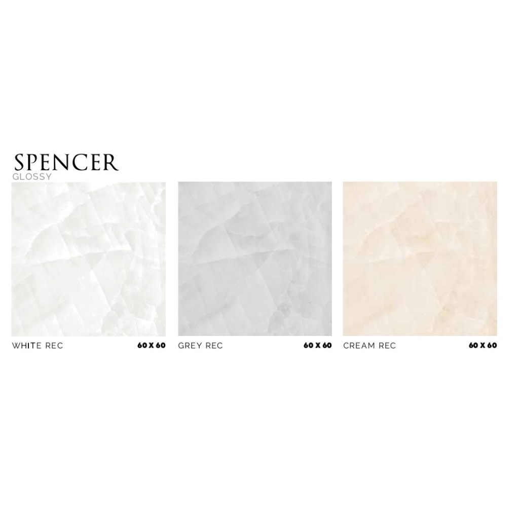 KERAMIK RECTIFIED MEREK PLATINUM TYPE SPENCER WHITE REC SPENCER GREY REC SPENCER CREAM REC UKURAN 60