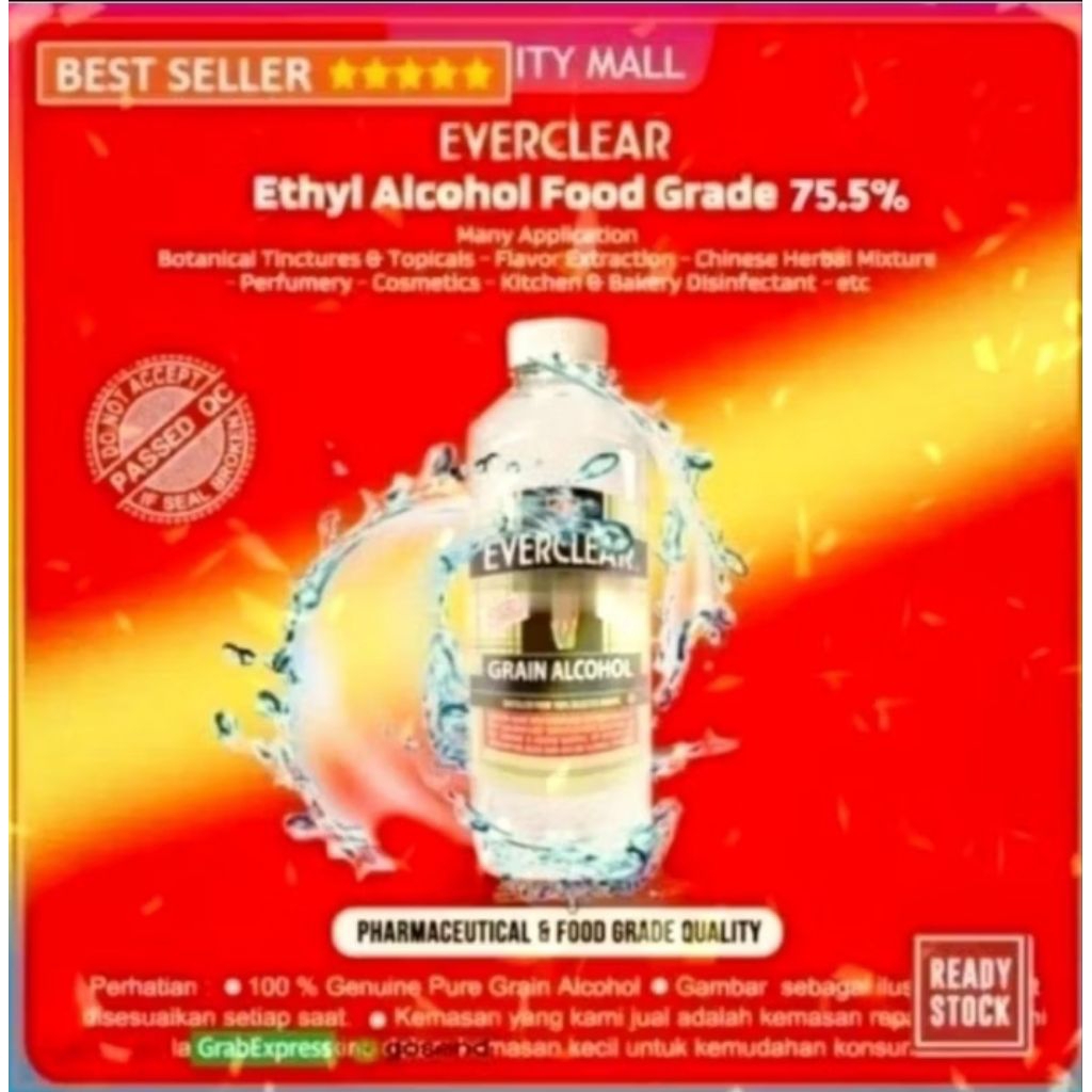Alkohol Food Grade Everclear 151 proof