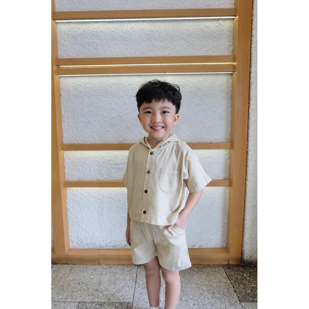 Jordan - Fashion Setelan Hoodie Anak Lengan Pendek Laki-laki