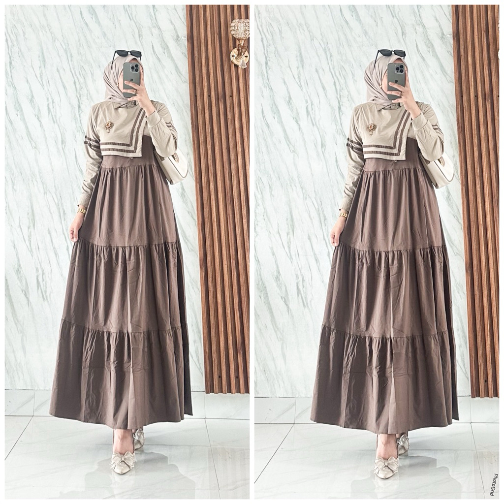 Gamis layla terbaru - Gamis layla babysoft jeans - Gamis layla busui