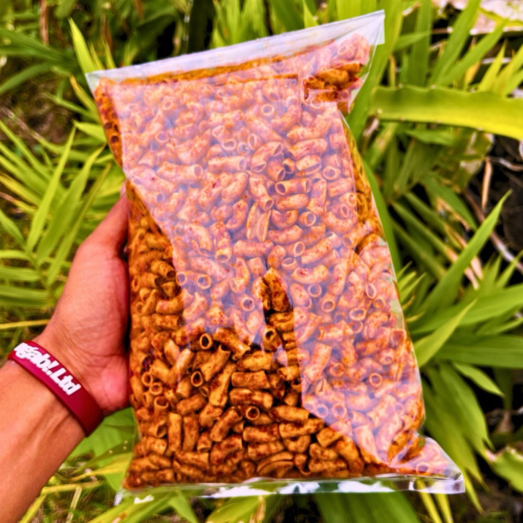 

MAKARONI BANTET BANTAT PEDAS KILOAN 1/2 KG KHAS TASIKMALAYA KRIWIL KERANG 500 GRAM
