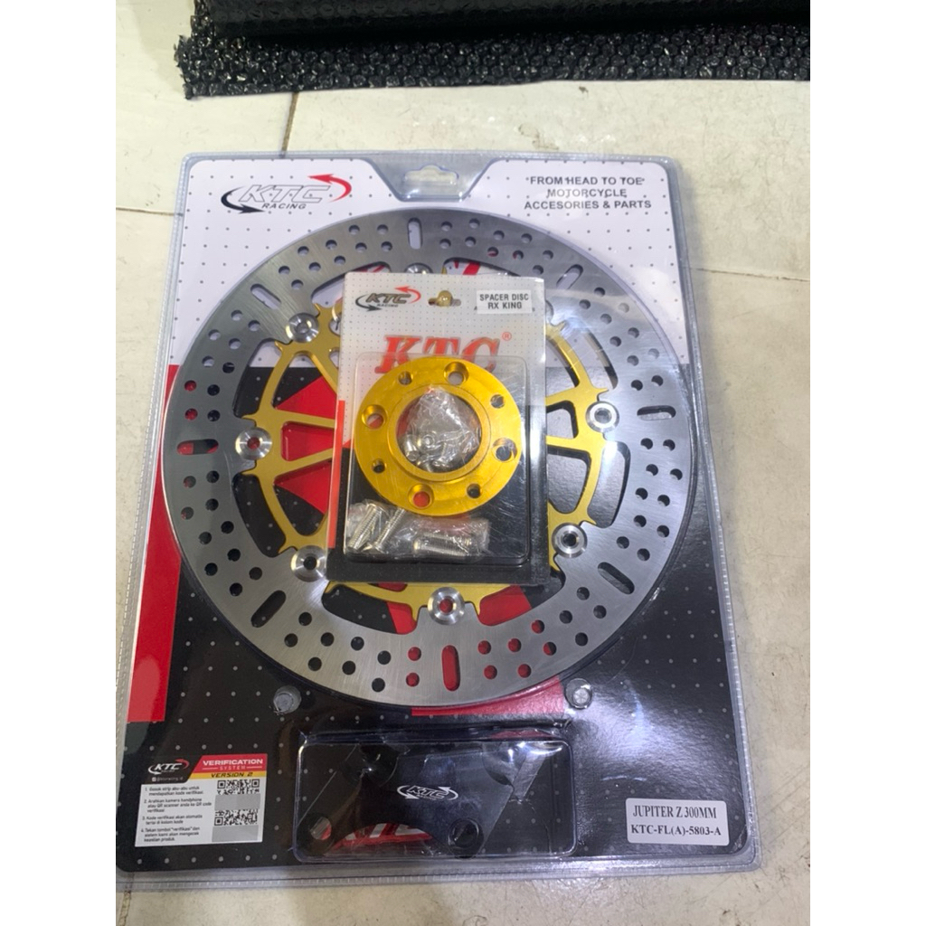 Piringan Disc Break RX KING Depan KTC Original 100% Plus Spacer Baut RX KING Tinggal Pasang PNP