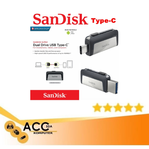 Flashdisk SANDISK Ultra Dual Drive USB Type-C 32GB