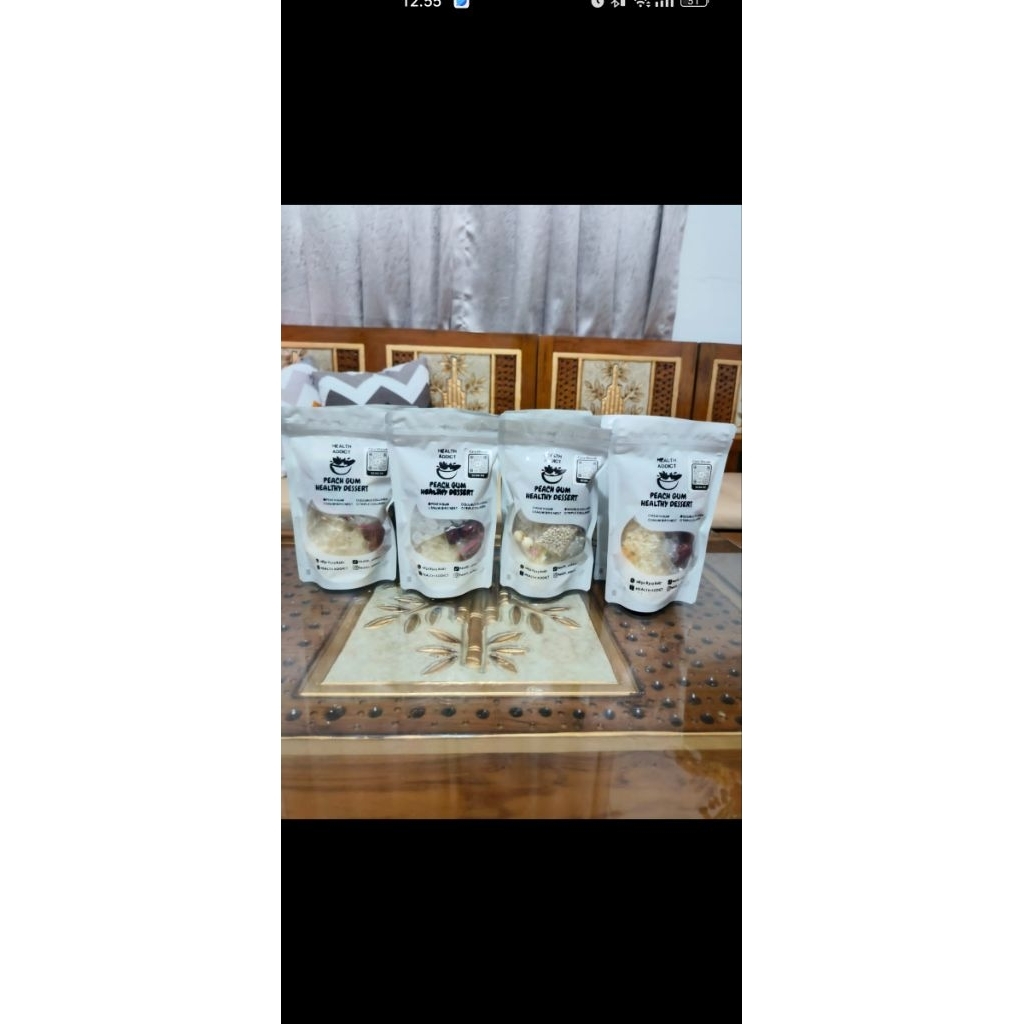 

peach Gum Healthy Dessert pouch besar