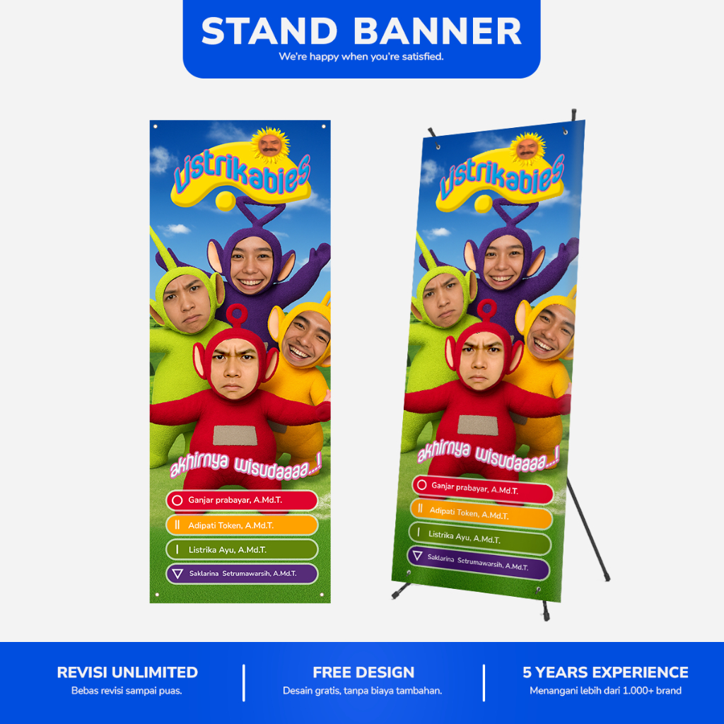 Standing Banner Custom | Stand Banner | XY Banner | Banner Wisuda | Banner Event | Y Banner Berdiri