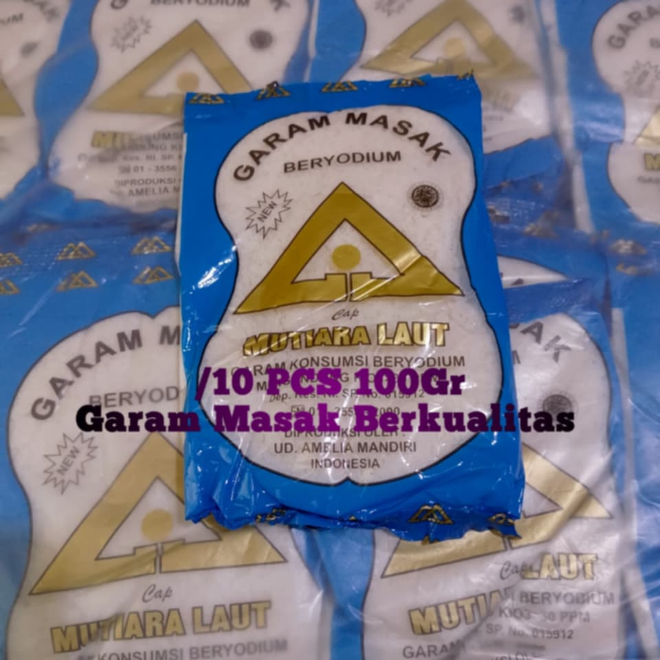 

[ 10 pcs ] GARAM MASAK BERYODIUM BUMBU DAPUR 100 GRAM
