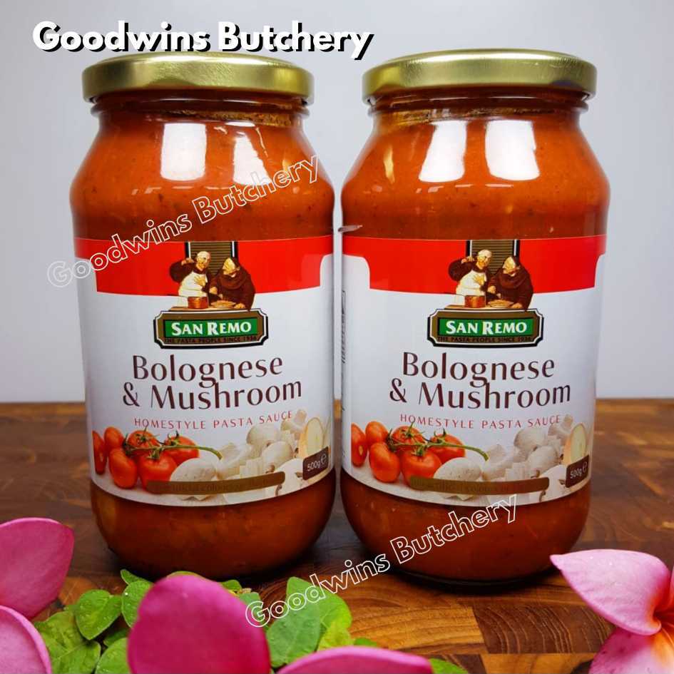 

Sanremo BOLOGNESE MUSHROOM TOMATO SAUCE spaghetti bolognaise saus pasta Australia San Remo 500g