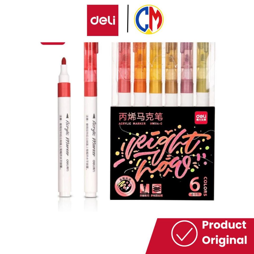 

Deli Spidol Akrilik / Acrylic Marker 6 warna HM114