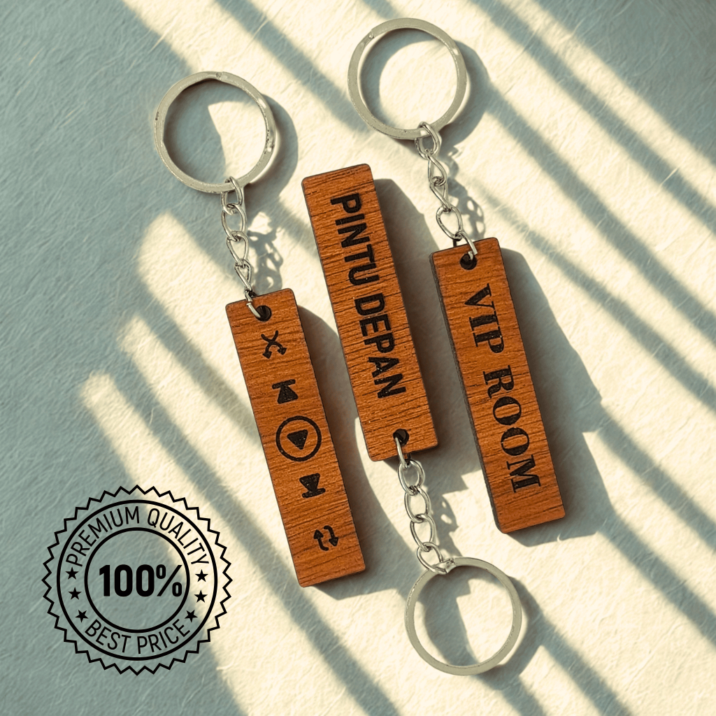 Gantungan Kunci Kayu Custom
