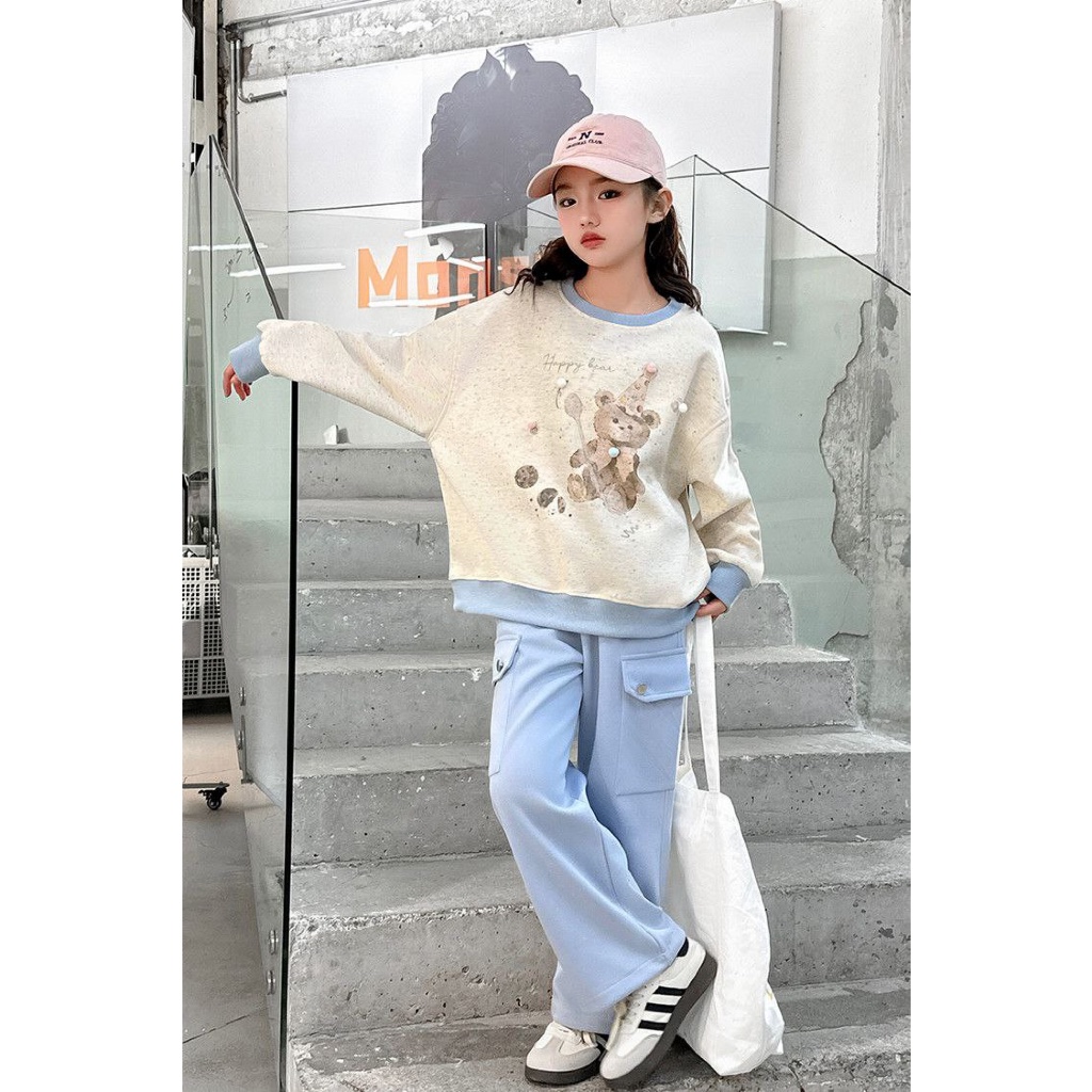 [JEWELS KIDS] DROSIE BEAR SPORTY SET/ SETELAN BAJU ANAK SPORTY / SETELAN REMAJA KOREA