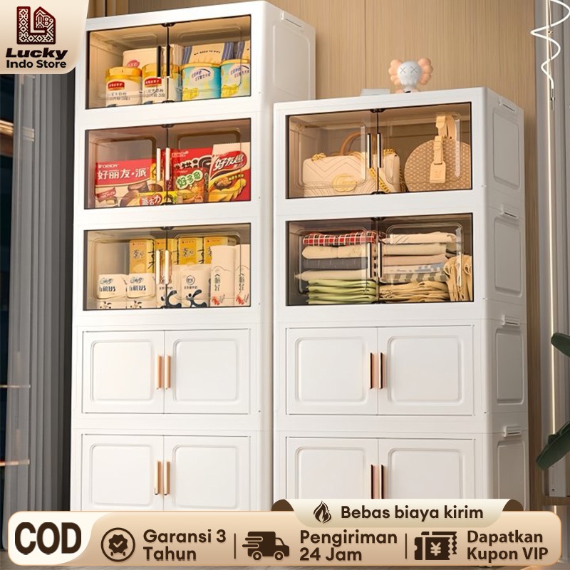 SALVO LEMARI PLASTIK JUMBO 5 SUSUN LEMARI PAKAIAN MINIMALIS CABINET SERBAGUNA
