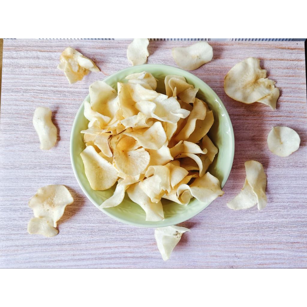 

Kripik singkong putih rasa bawang putih