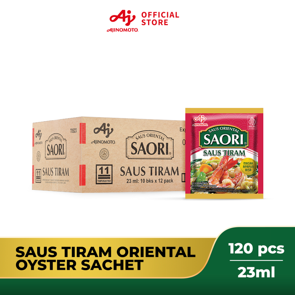 

SAORI® Saus Tiram Oriental Oyster Sachet 23ml - 1 Karton