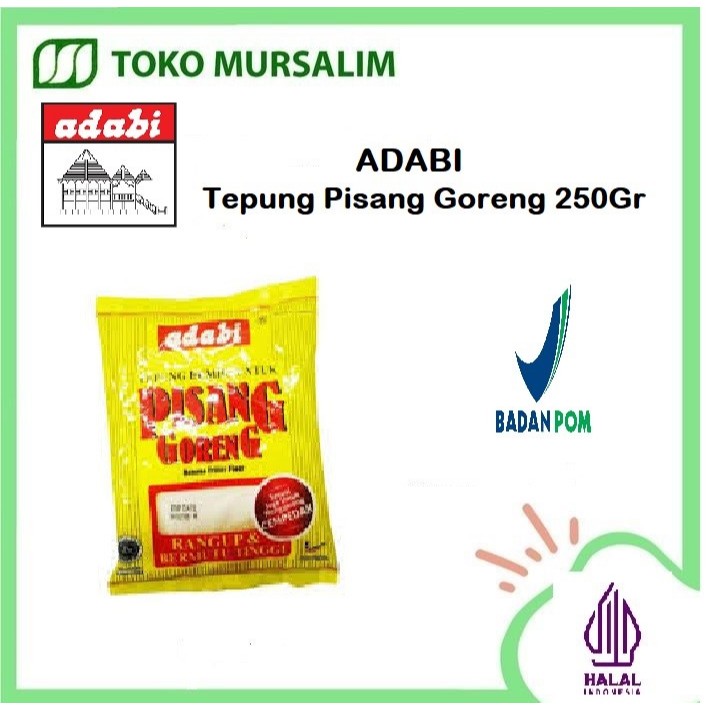 

Adabi Tepung Pisang Goreng 250Gr-Rasa Gurih,Manis,Renyah