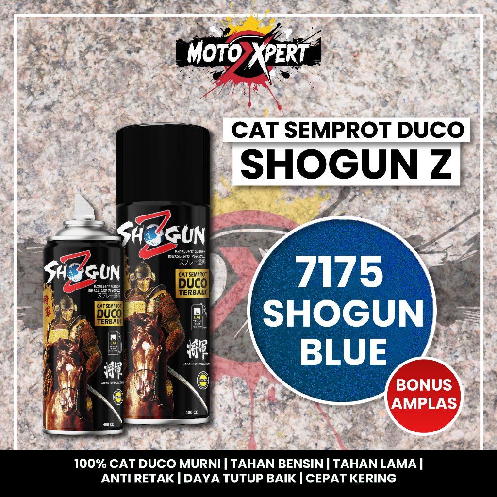 Cat Semprot Duco Shogun Z Shogun Blue 7175 400cc - Biru Laut Tua Metalik Metallic Pilox Pylox Pilok