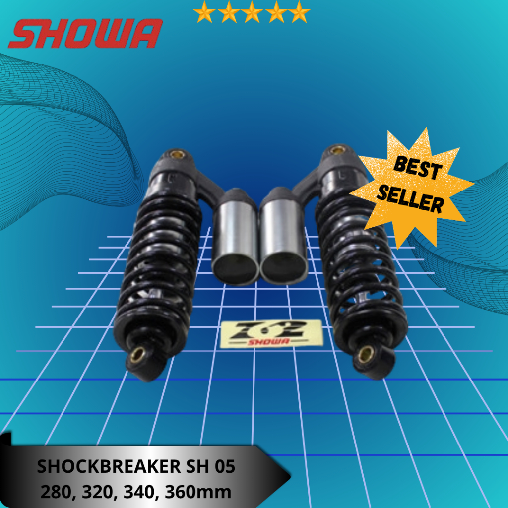 Shock Tabung Atas Shockbreaker Belakang Showa Z62 Dual Shock Uk 280 320 340 360 Universal Bebek GL P