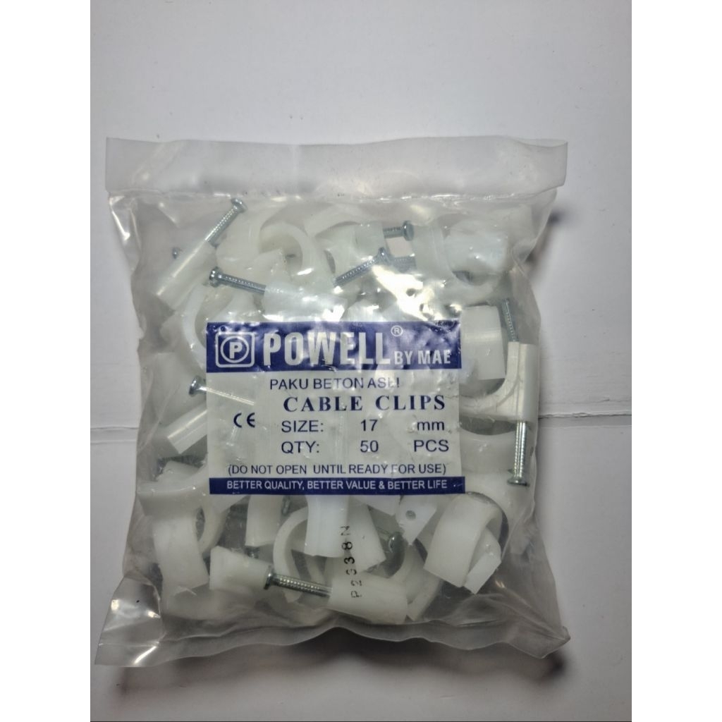Klem Kabel Listrik Paralon POWELL 17mm isi 50pcs