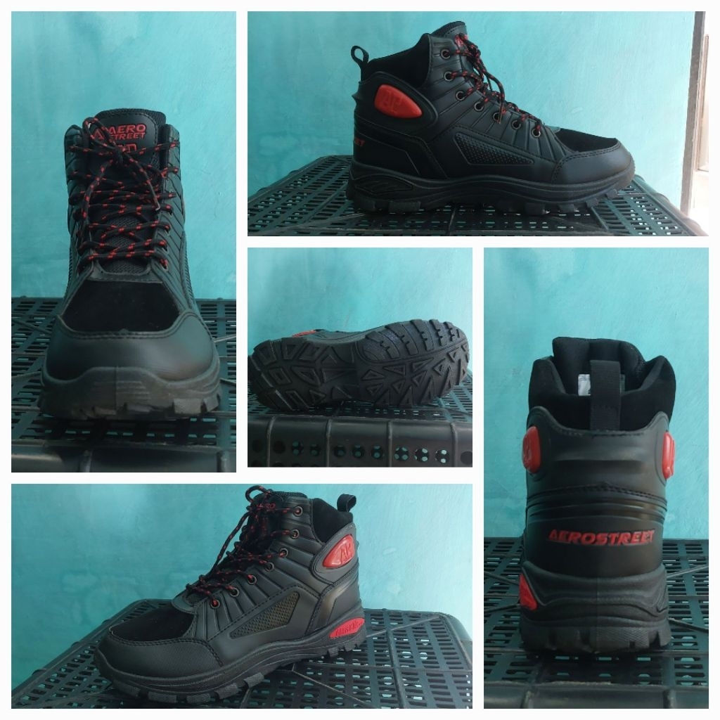 Aerostreet x AP Boots, Hitam, Size 42