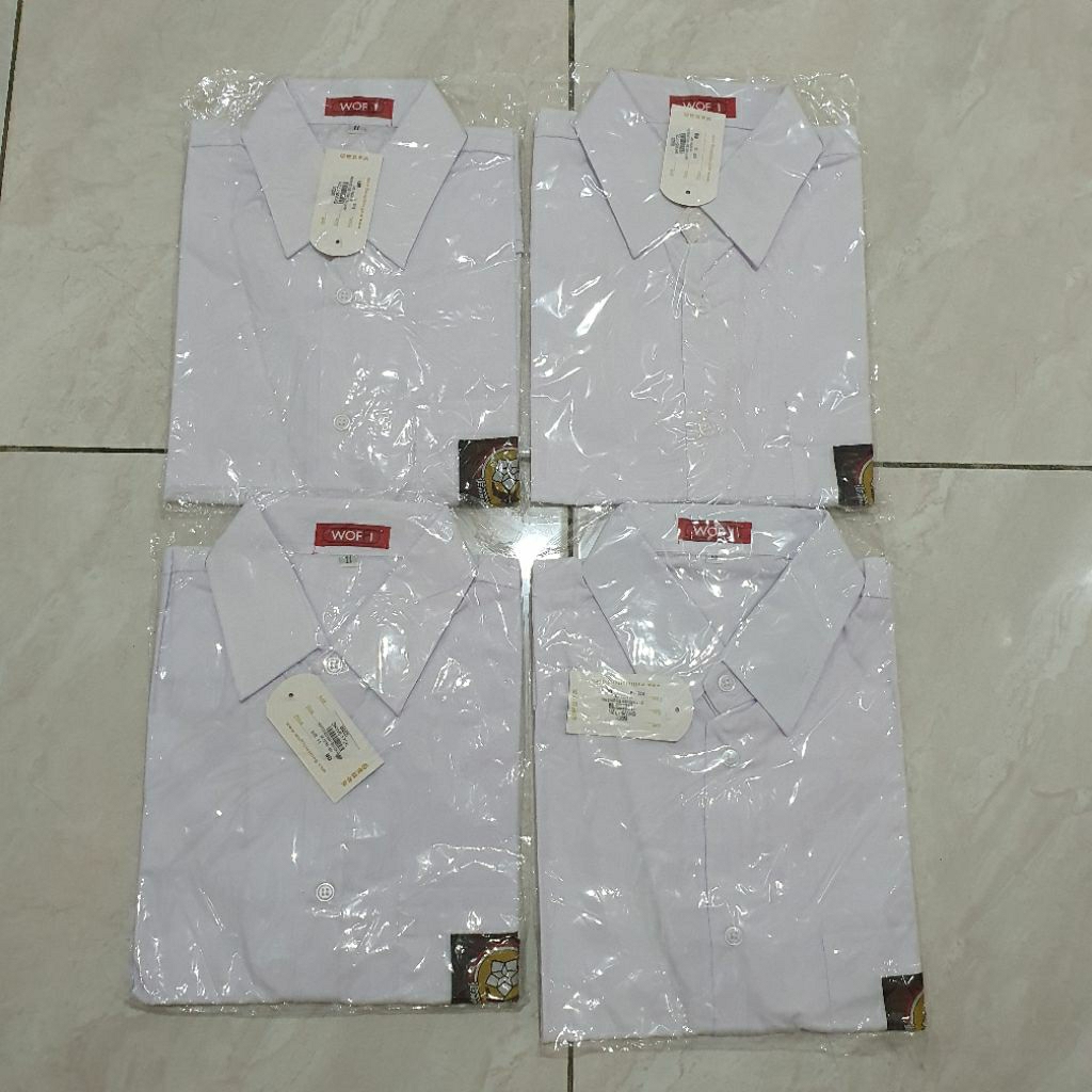 [NEW] Seragam Sekolah SMA Kemeja Putih Merek Woffi Original badge SMA Petra 1