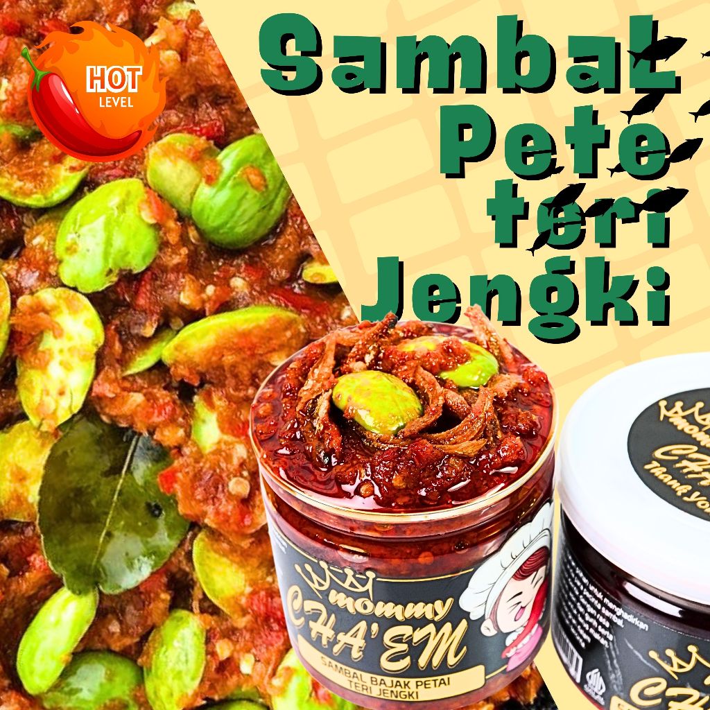 

Sambal Pete Teri Jengki Sambal Bajak Petai Ikan Teri Jengki Cabe Cabai Merah Tomat Pedas Manis Original Halal Praktis / Berat 130 Gram 200gr 1kg / Sambal Mommy Cha'em