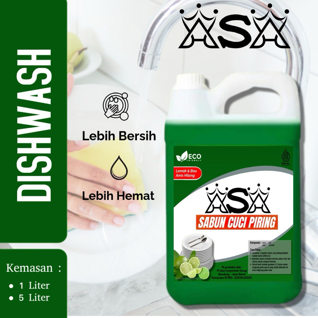 Sabun Cuci Piring 5 Liter - Dishwash 5 Liter - Sabun Cuci Piring ASA 5 Liter