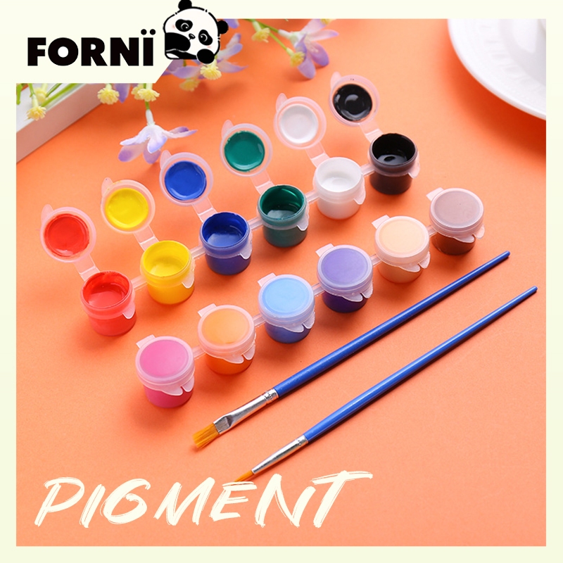 

cat acrylic/cat air 6/12warna cat warna anak/Acrylic Colour Set 6 Warna/cat akrilik set Kanvas Lukis 3ml - Qiqi Treasure