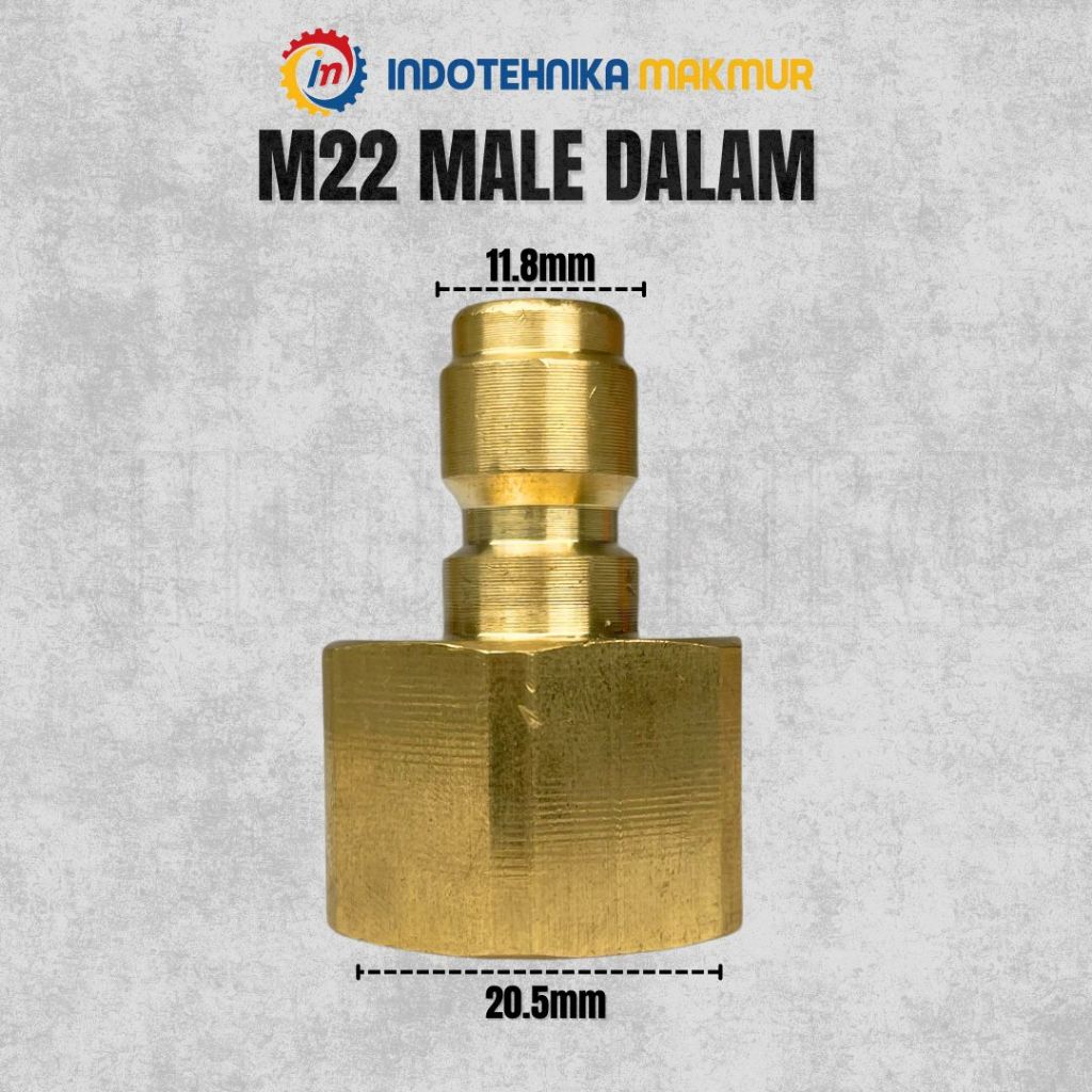 Quick release adaptor M22 female adaptor output mesin jet cleaner - Adaptor selang quick release M22