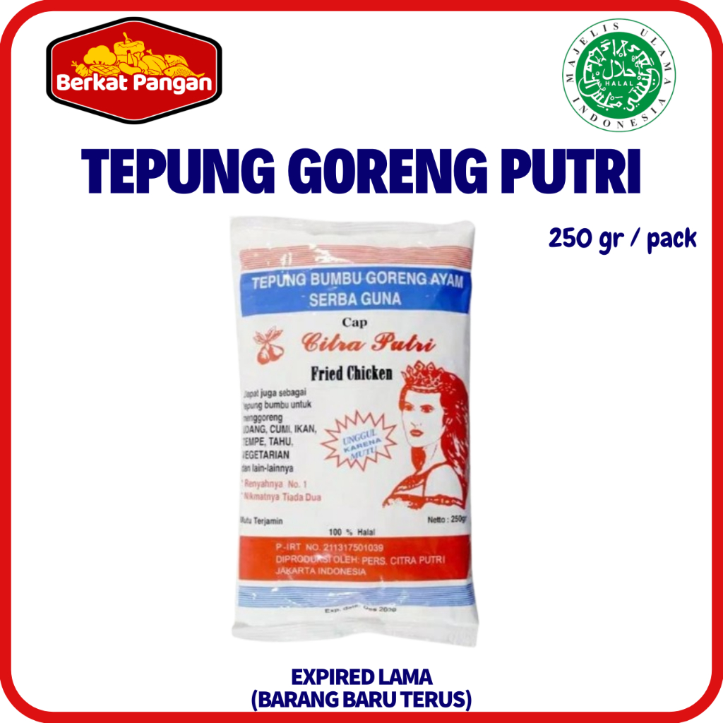 

Tepung Citra Putri 250gr | Tepung Goreng Putri 250gr