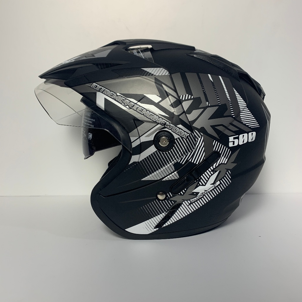 Helm JP7 Motif SNI Dewasa - Dua Kaca Double Visor Helem Helmet BXP