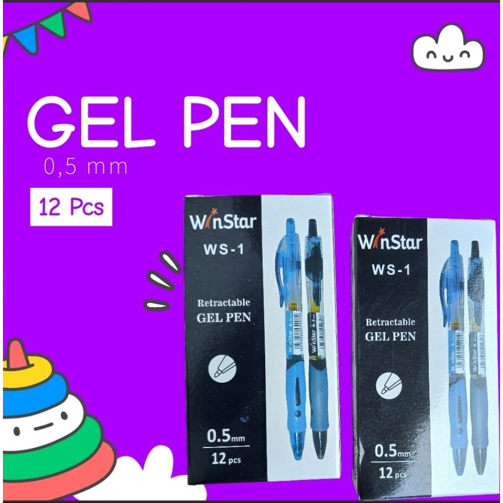 

1PACK=12PCS Gel Pen/Pulpen Balpoin Gel 0,5